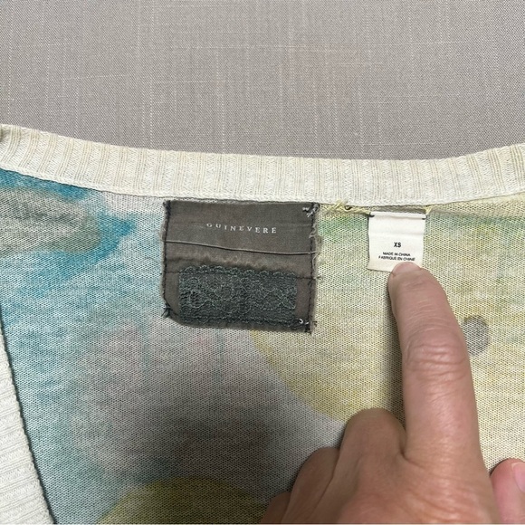 Anthropologie Guinevere Floral Print Button Front Cardigan Sweater XS - Picture 2 of 14